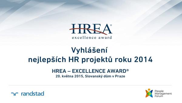 HREA - Excellence Award® už zná nejlepší HR projekty roku 2014