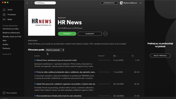 HR News nově na Spotify